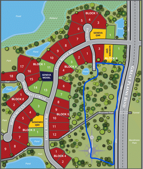 Blue outline is Property outline 4 Acres